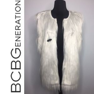 BCBG Faux Fur Vest